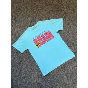Vtg Sun Sportswear Mens XL Aqua Graphic T Shirt In The Market For A NEW BRAIN